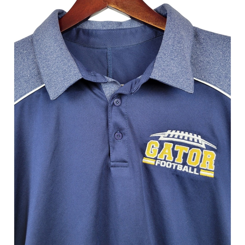 Russell Athletic Gator Football Polo Shirt Mens 2XL Short Sleeve